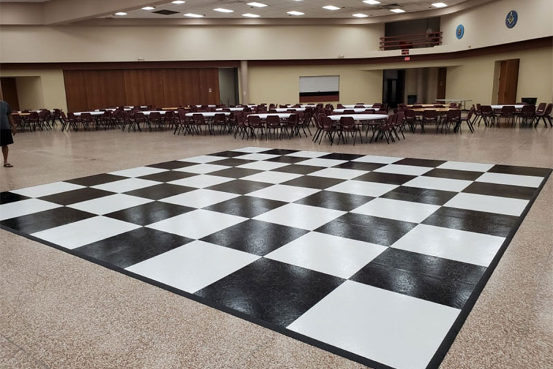 Black and White Dancefloor - DPC Event Services