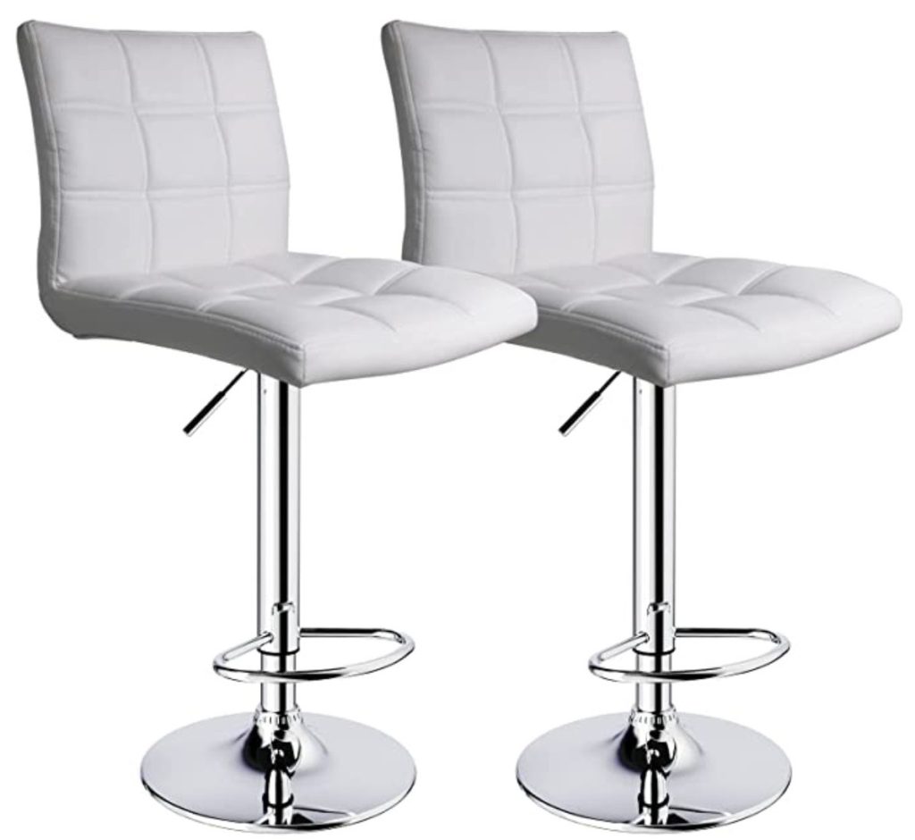 White Leather with Chrome Barstools - DPC Event Services