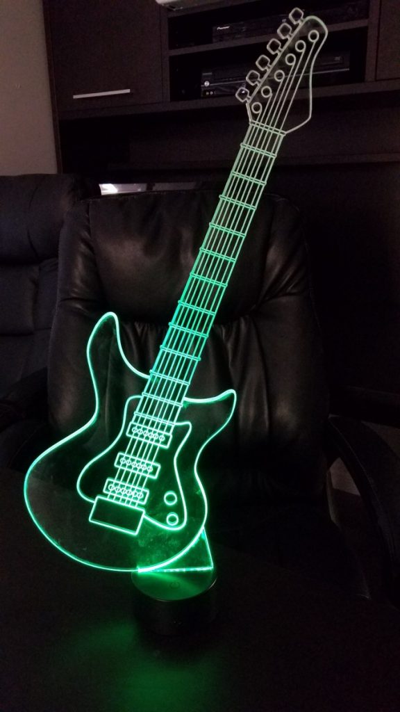 Custom LED Lasered Guitar Centerpieces