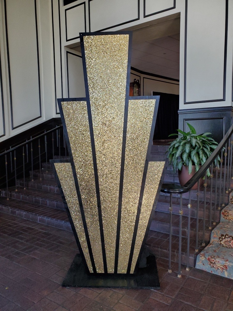 Black & Gold Glitter Entrance Decor