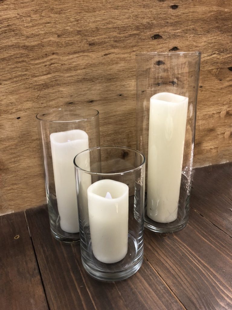 Clear Glass Cylinder Table Decor