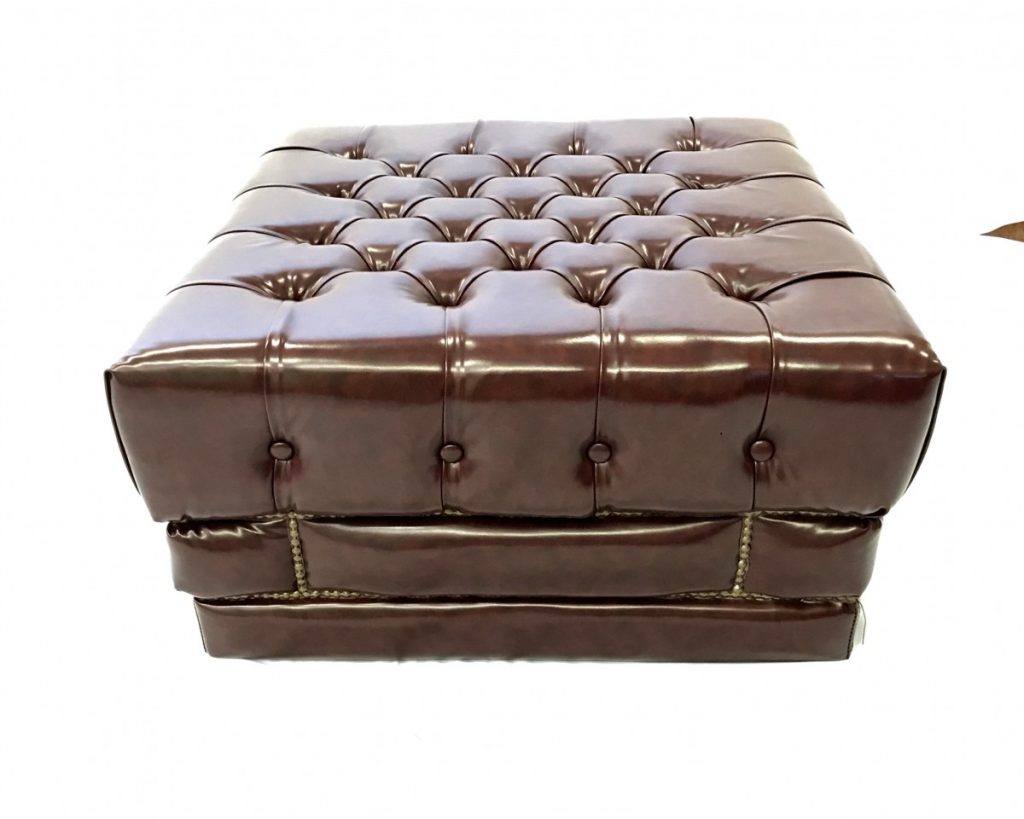 Brown Leather Lounge Ottoman Type 2