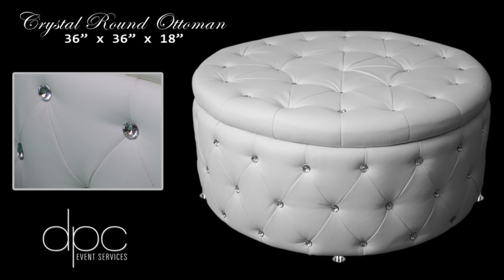 Furniture Profile Shots - Crystal Round Ottoman