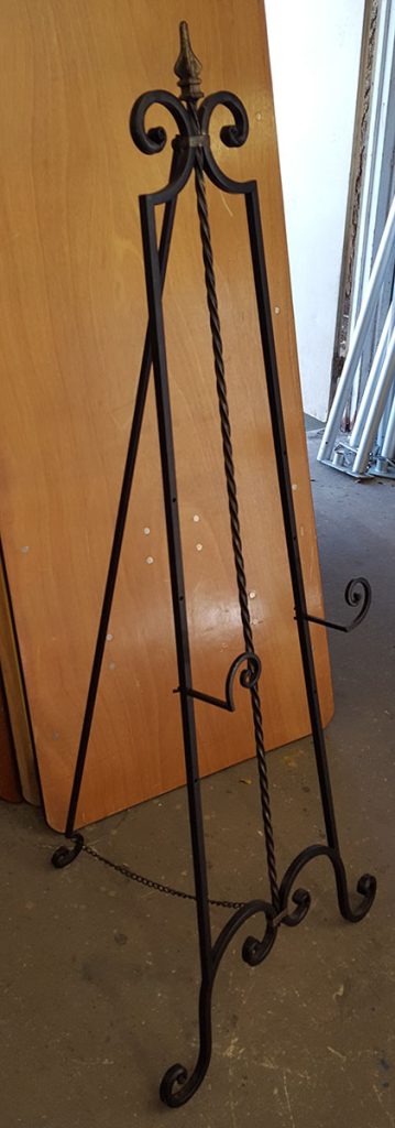 Black Wrought Iron Easel - DPC Event Services