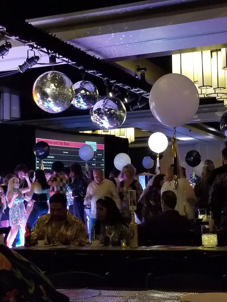 Disco Balls over Dancefloor - DPC Event Services